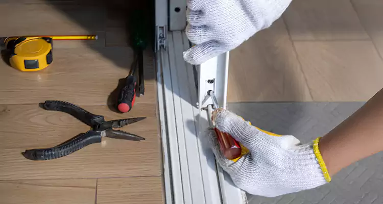 Backyard Sliding Door Track Repair in Margate, FL